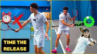 Release Your One-Handed Backhand With PERFECT TIMING (90% Success Rate)