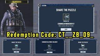 SPECIAL CODE FOR PRICE SKIN + PUZZLE CODES IN COD MOBILE