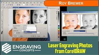 Laser engraving photos from CorelDRAW