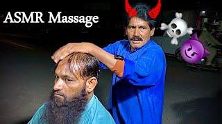 ASMR Super Head Massage For Relaxing At Night on Road | ASMR Relaxed massage On Road|ASMR With Yahy