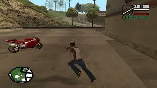 How to get a weapon at the beginning of the game without cheats in GTA San Andreas.