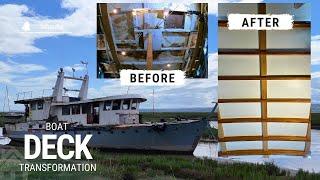 Replacing The Deck Of A Large Wooden Boat - Episode 192