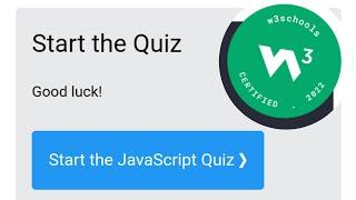 JavaScript Quiz Test & Answer in "w3school"