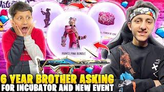 6 Year Brother Came To My House For New Incubator And Events  10,000 Diamond - Garena Free Fire