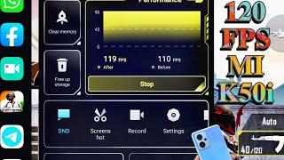 REDMI k50i bgmi 120 fps new setting || PAIN X YT