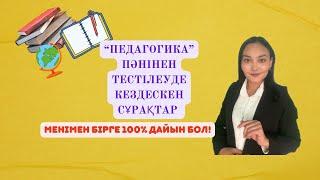 ПЕДАГОГИКАДАН ТЕСТІЛЕУДЕ КЕЗДЕСКЕН БАЗАЛЫҚ СҰРАҚТАР / 2024