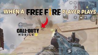 HOW FREE FIRE PLAYER PLAYS COD MOBILE.. (FREEFIRE BANNED)