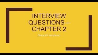 Image Processing Interview Questions - Session 2