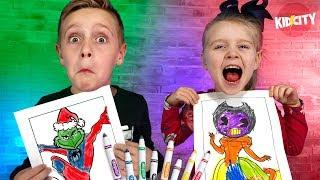 Little Flash and Ava Play the 3 Marker Challenge: The Great Race!