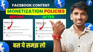 Content Monetization Policies Facebook | You Follow Facebook's Content Monetization Policies