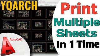Print Multiple Sheets in 1 Time AutoCAD to PDF JPG PNG DWF Best CAD Tutorial
