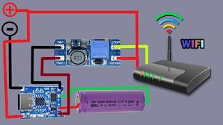 Modem ve Yönlendirici için DIY Otomatik Anahtarlamalı Mini UPS | Kesintisiz Güç Kaynağı!