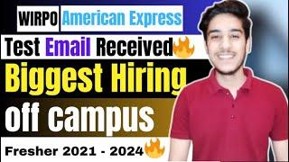 Wipro, American Express, Druva off campus hiring | off campus hiring for 2024 batch | Fresher job