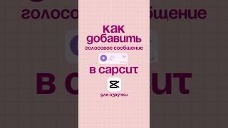 Как добавить голосовое сообщение в capcut для озвучки 