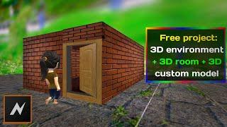 Node video project file | 3d room and 3d custom model for node video | vidtricks