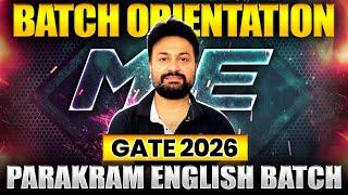 GATE 2026 Preparation | Batch Orientation Session Parakram  - Mechanical Engineering