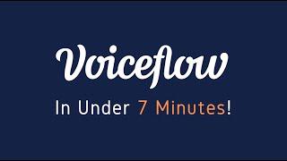 Voiceflow 101: Building an AI Customer Service Chatbot in Under 7 Minutes!