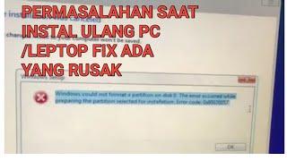 windows could not format a partition on disk 0 windows 7/8/10