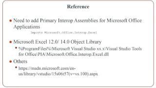 VB.NET and VBA Programming: Excel Objects (VBA and VB.NET)