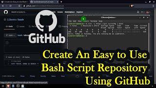 Create An Easy to Use Bash Script Repository Using GitHub