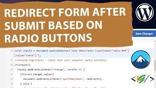 How to Redirect Contact Form 7 After Submit Based on Value Selected from Radio Buttons in WordPress