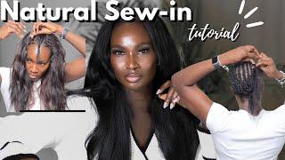 HOW TO DO NATURAL SEW IN WITH LEAVE OUT | EASY | MINIMAL LEAVE OUT