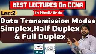 Data Transmission Mode-Simplex,Half Duplex and Full Duplex-Hindi/Urdu | CCNA Lectures