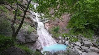 Magical Sky Blue Waterfall, Birdsong, Forest Sounds