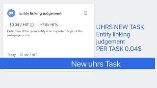 $0.04 Entity linking judgement || UHRS JOBS without disable on clickworker on your point ️