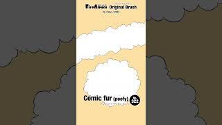 Brush "Comic fur (fluffy small, fluffy large, poofy)"【FireAlpaca Original Brush】