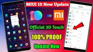 Official Miui 10 3D Touch Enable First Look, Miui 10.3.1.0 Enable 3D Touch Enable, Miui 10 3D Touch
