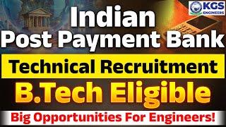 IPPB SO Notification Out | India Post Payment Bank Recruitment 2024IPPB Specialist Officer | IPPB