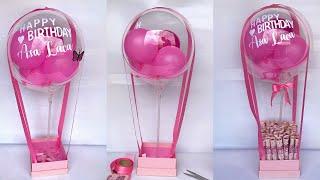 DIY Hot air balloon Gift hamper / Easy hot air balloon tutorial /  how to make a bow tie