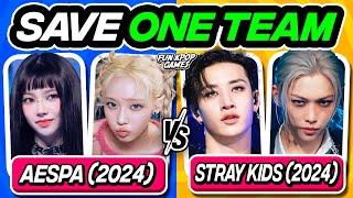 SAVE ONE KPOP TEAM: SAME YEAR GROUP SONGS TEAM [SAVE ONE DROP ONE] #1 - FUN KPOP GAMES 2024