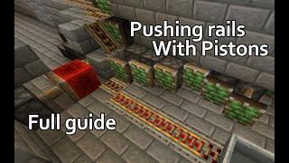 Complete guide to pushing rails with pistons in Minecraft Java (Tutorial part 1)