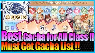 MUST GET Optional Gacha List for ALL CLASS!! Quick Guide!! [Ragnarok Origin Global]