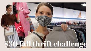 THRIFT CHALLENGE - $30 Thrifted Fall Outfit Challenge | Sip & Thrift