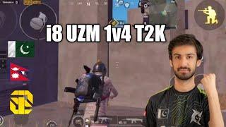 i8 UZM 1v4 T2K | PMPL SCRIMS | Pubg Mobile