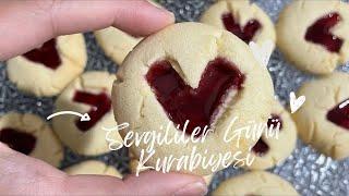 SEVGİLİLER GÜNÜNE ÖZEL KALPLİ KURABİYE ️ | VALENTİNE'S DAY HEART COOKİES ️ | REÇELLİ KURABİYE