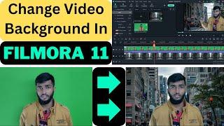 How to Change Video Background in Filmora 11 | Remove Video Background | Video Ka Background Badle
