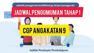 Pengumuman Hasil Seleksi Tahap 1 CGP Angakatan 9