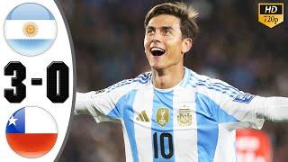 Argentina vs Chile 3-0  Resumen Y Goles Completo 2024 HD