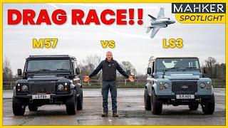 Chevy LS3 vs BMW 330d M57 Defender DRAG RACE who will win? || Mahker Spotlight