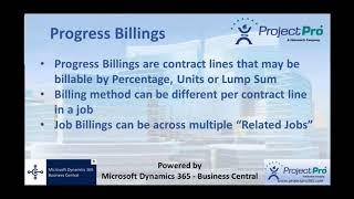 ProjectPro Construction Accounting Software: Progress Billings Overview