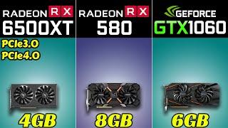 RX 6500 XT vs. RX 580 vs. GTX 1060  | 1080p New Games Benchmarks