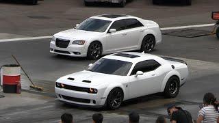 Hellcat Redeye vs Chrysler SRT - drag racing