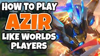 How to play AZIR just like WORLDS MIDS (AMAZING 1v5 HYPER-SCALER) | Challenger Azir | 12.20