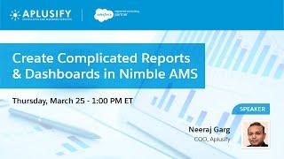 Create Complicated Reports & Dashboards in Nimble AMS