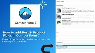 How to add Post  Product Fields in Contact Form 7