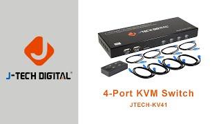 4-Port KVM Switch (Model: JTECH-KV41)